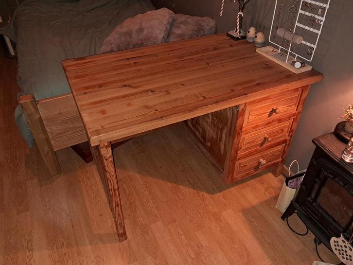 Houten Bureau met Lades, Huis en Inrichting, Bureaus, Gebruikt, Bureau, Ophalen