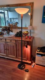 Zwarte vloerlamp met leeslamp & dimmer, Ophalen of Verzenden, Zo goed als nieuw, Metaal, Modern