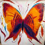 Vlinder Schilderij - 1x1 meter - Eyecatcher!, Antiek en Kunst, Ophalen