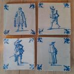 4 antieke 17e eeuwse tegels, Antiek en Kunst, Ophalen of Verzenden