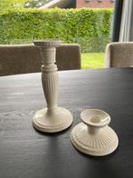 Wedgwood serie Edme, 2 kandelaren room/wit, Ophalen, Overige typen, Zo goed als nieuw, Wedgwood