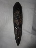 Afrikaans masker met opgelegd metalen decor., Ophalen of Verzenden