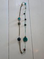 Koper kleurige ketting met zwart en zeegroen kralen, Ophalen of Verzenden, Zo goed als nieuw, Overige materialen