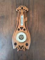 Jugendstil weerstation met barometer en thermometer, Audio, Tv en Foto, Weerstations en Barometers, Ophalen, Gebruikt, Weerstation