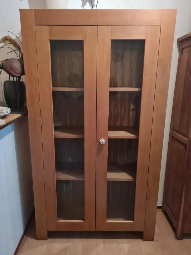 Vitrinekast, Huis en Inrichting, Kasten | Vitrinekasten, Zo goed als nieuw, 150 tot 200 cm, 100 tot 150 cm, 25 tot 50 cm, Met deur(en)
