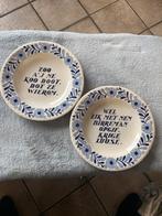 Twee spreuken borden Franeker handwerk., Ophalen of Verzenden