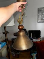 Vintage Hanglamp met Metalen Kap, Ophalen, Gebruikt, Metaal, Minder dan 50 cm