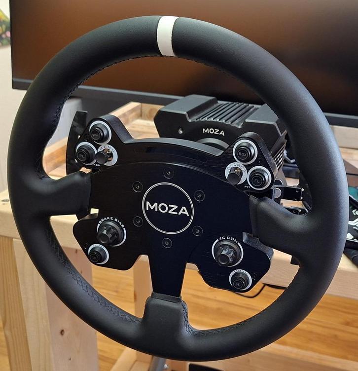 Moza R12 Racing Set - Autostoel, houten Frame., Computers en Software, Joysticks, Gebruikt, Ophalen