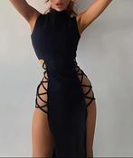 Club dress S/M, Ophalen of Verzenden, Nieuw, Zwart, Onder de knie