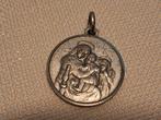 Antieke Franse Verzilverde Maria Medaille, Ophalen of Verzenden