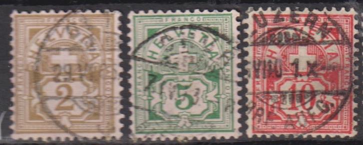 Zwitserland 1906 Telegraaf zegels, Postzegels en Munten, Postzegels | Europa | Zwitserland, Gestempeld, Verzenden