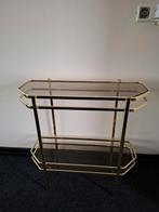 Vintage sidetable messing, Huis en Inrichting, Tafels | Sidetables, Ophalen, Gebruikt, Hollywood regency, Metaal