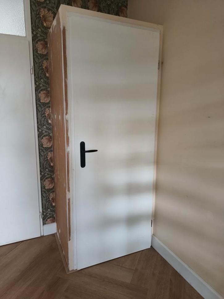 Opdekdeur met deurkozijn 201,5 x 73, Doe-het-zelf en Verbouw, Deuren en Horren, Gebruikt, Binnendeur, 200 tot 215 cm, Minder dan 80 cm