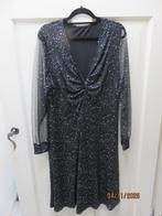 ZWARTE FEESTJURK MET GLITTERS, Kleding | Dames, Jurken, Verzenden, Zwart, Maat 46/48 (XL) of groter, Nieuw