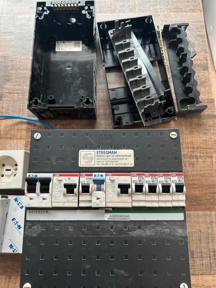 Gebruikte Meterkast met Groepenkast, Doe-het-zelf en Verbouw, Elektra en Kabels, Gebruikt, Overige typen, Ophalen of Verzenden