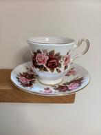 Vintage Queen Anne kop en schotel Rozen No 8641, Ophalen of Verzenden