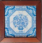 Delfts blauw geglazuurd oude wandtegel, Ophalen of Verzenden