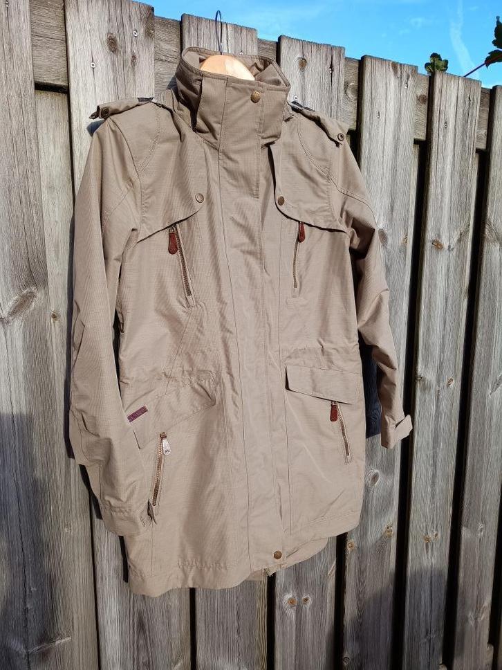 Technische dames Parka - kleur taupe - Maat M -, Kleding | Dames, Jassen | Winter, Zo goed als nieuw, Maat 38/40 (M), Overige kleuren