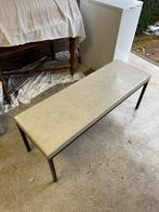 Metalen en houten bankje, Ophalen