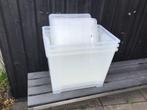 3x IKEA SAMLA Bak met deksel, transparant, 57x39x42 cm, Doe-het-zelf en Verbouw, Kratten en Dozen, Ophalen, 40 tot 60 cm, 50 tot 75 cm