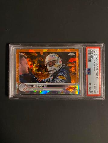 F1 Max Verstappen #4 2023 Orange Sapphire #/25 PSA 10 beschikbaar voor biedingen
