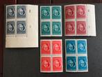 1945 Kinderzegels blokken NVPH nr 444-448 postfris, Verzenden, Na 1940, Postfris