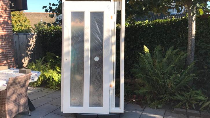 Moderne binnenkozijn met raamkozijn en deur met glas (nieuw), Doe-het-zelf en Verbouw, Kozijnen en Schuifpuien, Nieuw, Deurkozijn