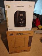 2x Adam Audio T5V + Adam Audio T10S (Garantie+Doos), Audio, Tv en Foto, Luidsprekers, Gebruikt, 120 watt of meer, Front, Rear of Stereo speakers