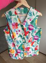 Gilet vintage bloemen, Kleding | Dames, Bodywarmers, Verzenden, Zo goed als nieuw, Maat 38/40 (M)