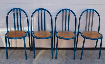 30 x Bauhaus design stoelen metaal hout cafestoelen bistro beschikbaar voor biedingen
