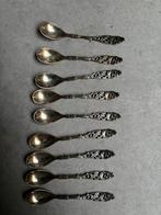 Verzilverde  lepeltjes  9x, Antiek en Kunst, Antiek | Bestek, Ophalen of Verzenden