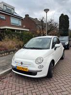 Fiat 500 1.2 semi - automaat, Auto's, Automaat, Zwart, Leder en Stof, Wit