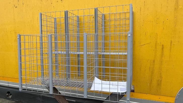 Metalen displayrek, inpakpapierrolhouder, grote partij, Huis en Inrichting, Woonaccessoires | Prullenbakken, Gebruikt, Metaal