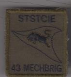 borstembleem Ststcie 43 Mechbrig, Ophalen of Verzenden, Landmacht, Nederland, Embleem of Badge