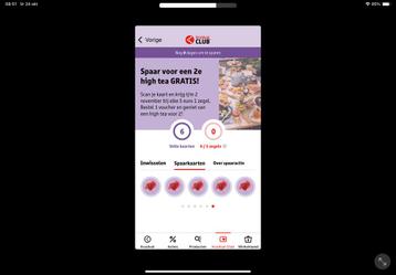 6 volle Kruidvat spaarkaarten voor High Tea bij Fletcher. beschikbaar voor biedingen