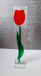 Tulp in glas rood, Antiek en Kunst, Ophalen of Verzenden