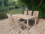 Teak tuinset diningset 6 pers., Ophalen, Zo goed als nieuw