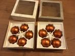 Oude glazen Kerstballen 10 stuks. Rood/bruin/cognac kleur, Ophalen of Verzenden, Zo goed als nieuw