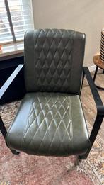 Fauteuil groen, Huis en Inrichting, Fauteuils, Ophalen, Gebruikt, 75 tot 100 cm, Metaal