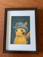 Pikachu van Gogh ansichtkaart in een lijstje, Ophalen of Verzenden, Zo goed als nieuw, Schilderij, Minder dan 50 cm