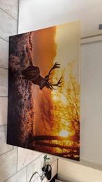 Canvas hert in veld 120x80 (nieuw), Ophalen, Nieuw