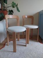 2 Bruno Rey stoelen in bouclé stof, Ophalen, Wit, Stof