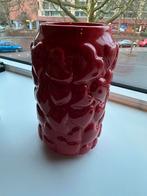Rode vaas action, Ophalen of Verzenden, Minder dan 50 cm, Rood, Glas