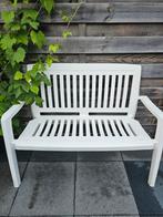 Witte Tuinbank - Kunststof, Ophalen of Verzenden, Gebruikt, Kunststof
