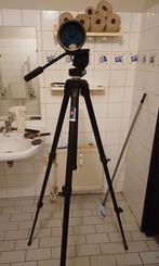 Manfrotto statief met kijker 128LP., Audio, Tv en Foto, Optische apparatuur | Telescopen, Ophalen, Zo goed als nieuw