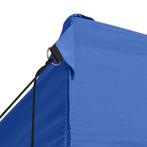 Partytent met 3 zijwanden inklapbaar 3x4 m staal blauw, Tuin en Terras, Opvouwbaar, Partytent, Minder dan 4 meter, Nieuw