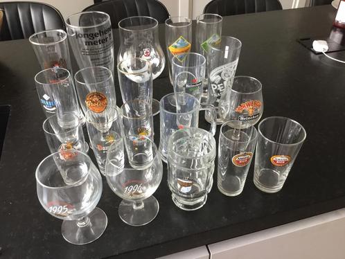 Assortiment bier glazen, Verzamelen, Glas en Borrelglaasjes, Zo goed als nieuw, Bierglas, Ophalen