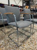 4 Nieuw Leolux Freyr Eetkamerstoel Monza Melange Stof Stoel, Overige kleuren, Nieuw, Ophalen of Verzenden, Vier