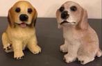 2 bikkels , bikkel pups honden beeldjes 6,5 en 6,5 hoog, Ophalen, Zo goed als nieuw, Dier