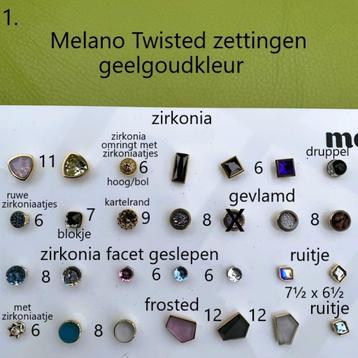 NIEUW:Melano TWISTED ZETTINGEN+Ringen+Armband+Ketting+Oorbel beschikbaar voor biedingen